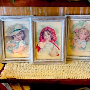 Vintage-Framed Nursery Rhyme Wall Decor